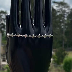 SS cross bracelet adjustable
